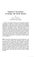Employers' association in Europe and North America