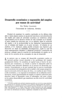 Desarrollo económico y expansión del empleo por ramas de actividad