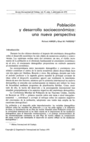 Población y desarrollo socioeconómico: una nueva perspectiva