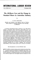 The 40-hours case and the change in standard hours in Australian industry