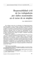 Responsabilidad civil de los trabajadores por daños ocasionados en el curso de su empleo