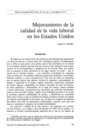 Mejoramiento de la calidad de la vida laboral en los Estados Unidos