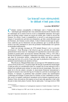 Le travail non rémunéré: le débat n'est pas clos