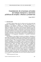 Coexistencia de empresas privadas de trabajo temporal y servicios públicos de empleo: efectos y problemas