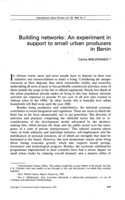 Building new networks: an experiment in support to small urban producers in Benin