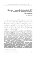 Normas y procedimientos de la OIT en materia de libertad sindical: un balance