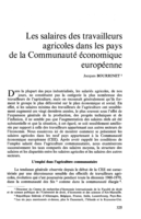 Les salaires des travailleurs agricoles dans les pays de la communauté économique économique