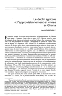 Le déclin agricole et l'approvisionnement en vivres au Ghana