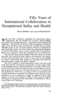 Fifty years of international collaboration in occupational safety and health