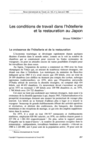Les conditions de travail dans l'hôtellerie et la restauration au Japon