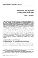 Réformer les régimes d'assurance chômage