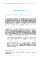 Pension reform: what the debate is about