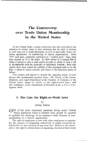 The controversy over trade union membership in the United States