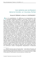 Les salaires par profession dans le monde: un nouveau fichier
