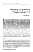 Vers une réforme progressive des systèmes de pensions dans les pays de l'OCDE