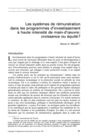 Les systèmes de rémunération dans les programmes d'investissement à haute intensité de main-d'oeuvre: croissance ou équité?