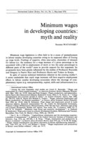 Minimum wages in developing countries: myth and reality