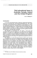 Paid educational leave in Australia, Canada, Ireland and the United Kingdom