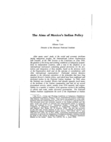 The aims of Mexico's Indian policy
