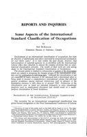 Some aspects of the international standard classification of occupations