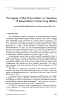 Principles of the committee on Freedom of Association concerning strikes