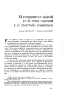El componente salarial en la renta nacional y el desarrollo económico