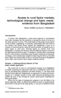 Access to rural factor markets, technological change and basic needs: evidence from Bangladesh