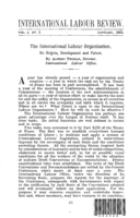 The International Labour Organisation: its origins, development and future