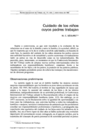 Cuidado de los niños cuyos padres trabajan
