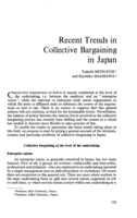 Recent trends in collective bargaining in Japan