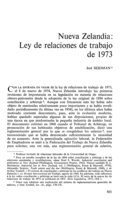 Nueva Zelandia: ley de relaciones de trabajo en 1973
