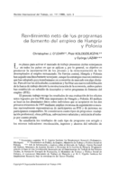 Rendimiento neto de los programas de fomento del empleo de Hungría y Polonia