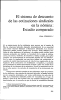El sistema de descuento de las cotizaciones sindicales en la nómina: estudio comparado