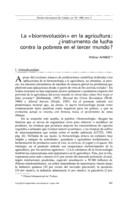 La "biorrevolución" en la agricultura: ¿instrumento de lucha contra la pobreza en el tercer mundo?