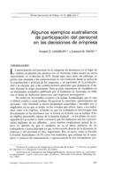 Algunos ejemplos australianos de participación del personal en las decisiones de empresa