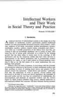 Intellectual workers and their work in social theory and practice