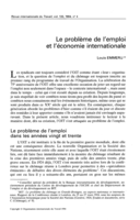 Le problème de l'emploi et l'économie internationale