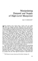 Manipulating demand and supply of high-level manpower