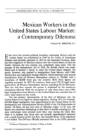 Mexican workers in the United States labour market: a contemporary dilemma