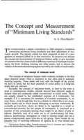 The concept and measurement of "minimum living standards"