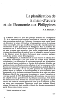 La planification de la main-d'oeuvre et de l'économie aux Philippines