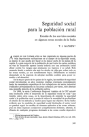 Seguridad social para la población rural: estudios de los servicios sociales en algunas zonas rurales de la India