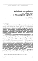 Agricultural mechanisation and labour use: a disaggregated approach
