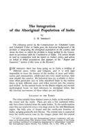 The integration of the aboriginal population of India