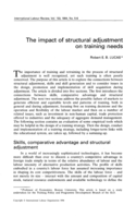 The impact of structural adjustment on training needs