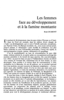 Les femmes face au développement et à la famine montante