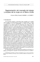 Segmentación del mercado de trabajo y empleo de la mujer en el Reino Unido
