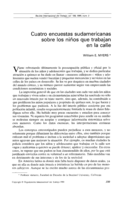 Cuatro encuestas sudamericanas sobre los niños que trabajan en la calle