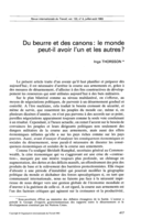 Du beurre et des canons: le monde peut-il avoir l'un et les autres?