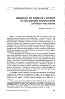 Utilización de tractores y empleo en las grandes explotaciones privadas mexicanas